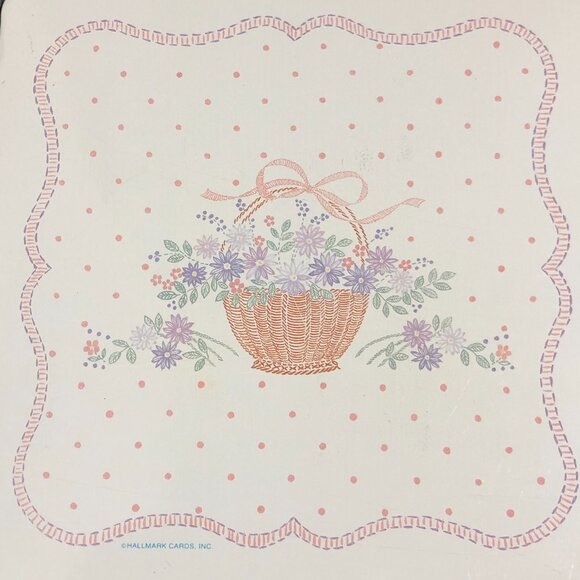 Hallmark Insulated Hot Mat Made in U.S.A. Set of 2 Basket of Flowers - Picture 3 of 5